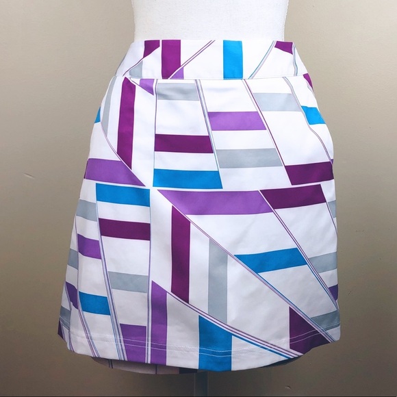 🌹Adidas Tennis Abstract Stripes Print Skort. Size 6 - Picture 1 of 8